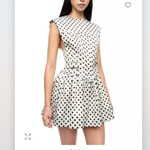 Polka Dot Corset Satin Mini Dress